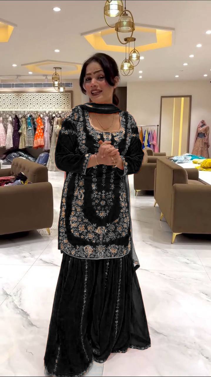 Traditional Vibes Sharara Suit with Dupatta