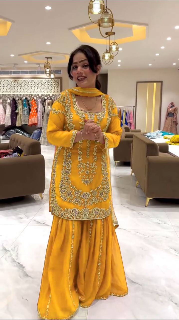 Traditional Vibes Sharara Suit with Dupatta