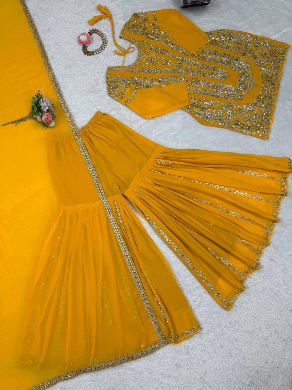 Traditional Vibes Sharara Suit with Dupatta