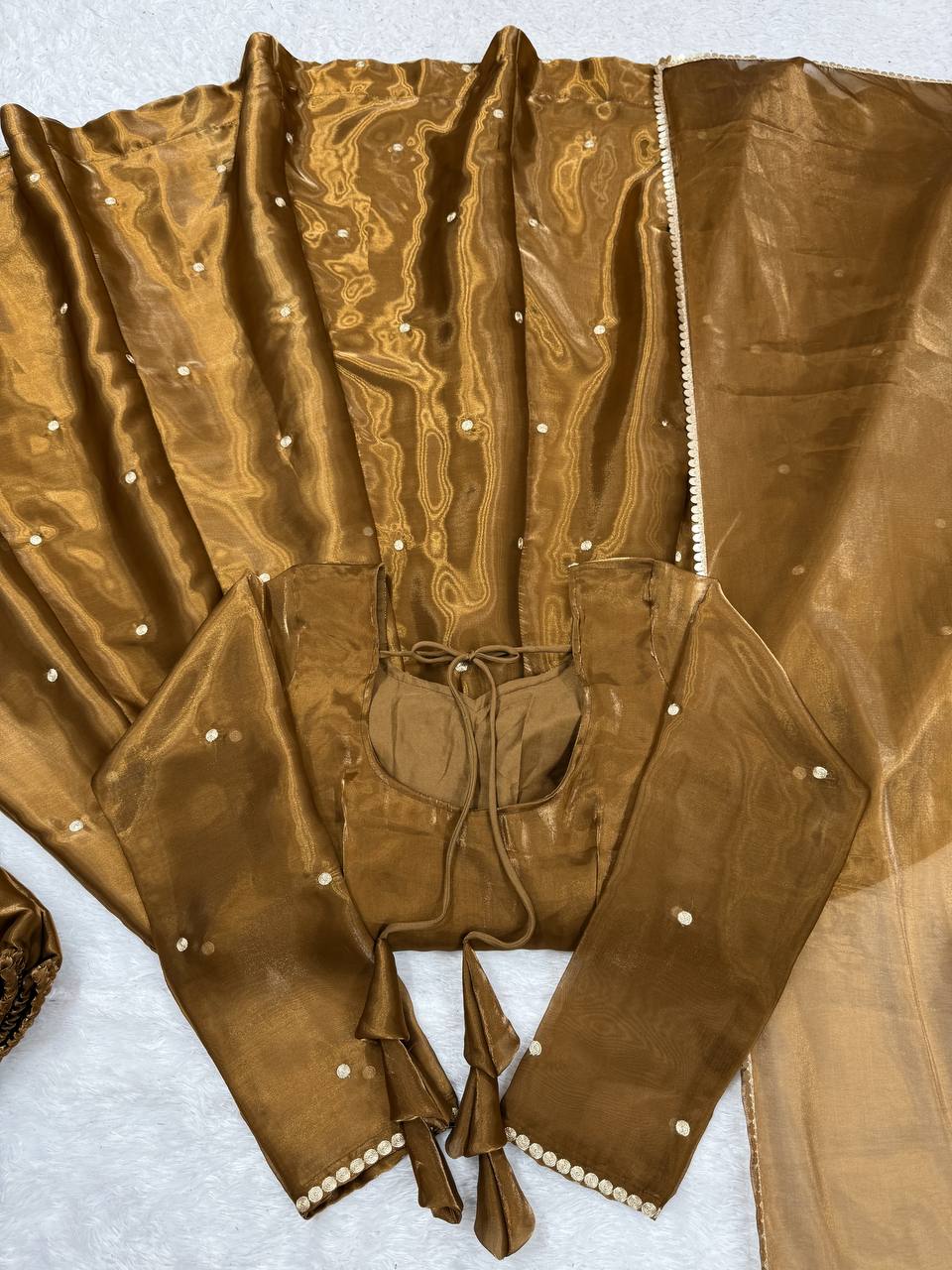 Rustic Gold Beauty Designer Gown for Wedding Season