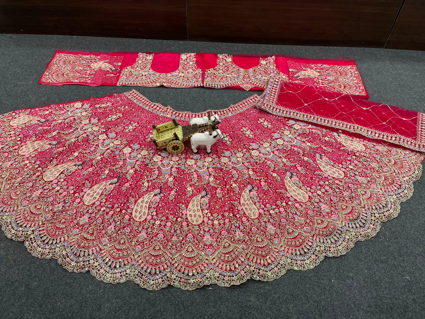 Pink Color Soft Net Coding Embroidered Work Lehenga Choli