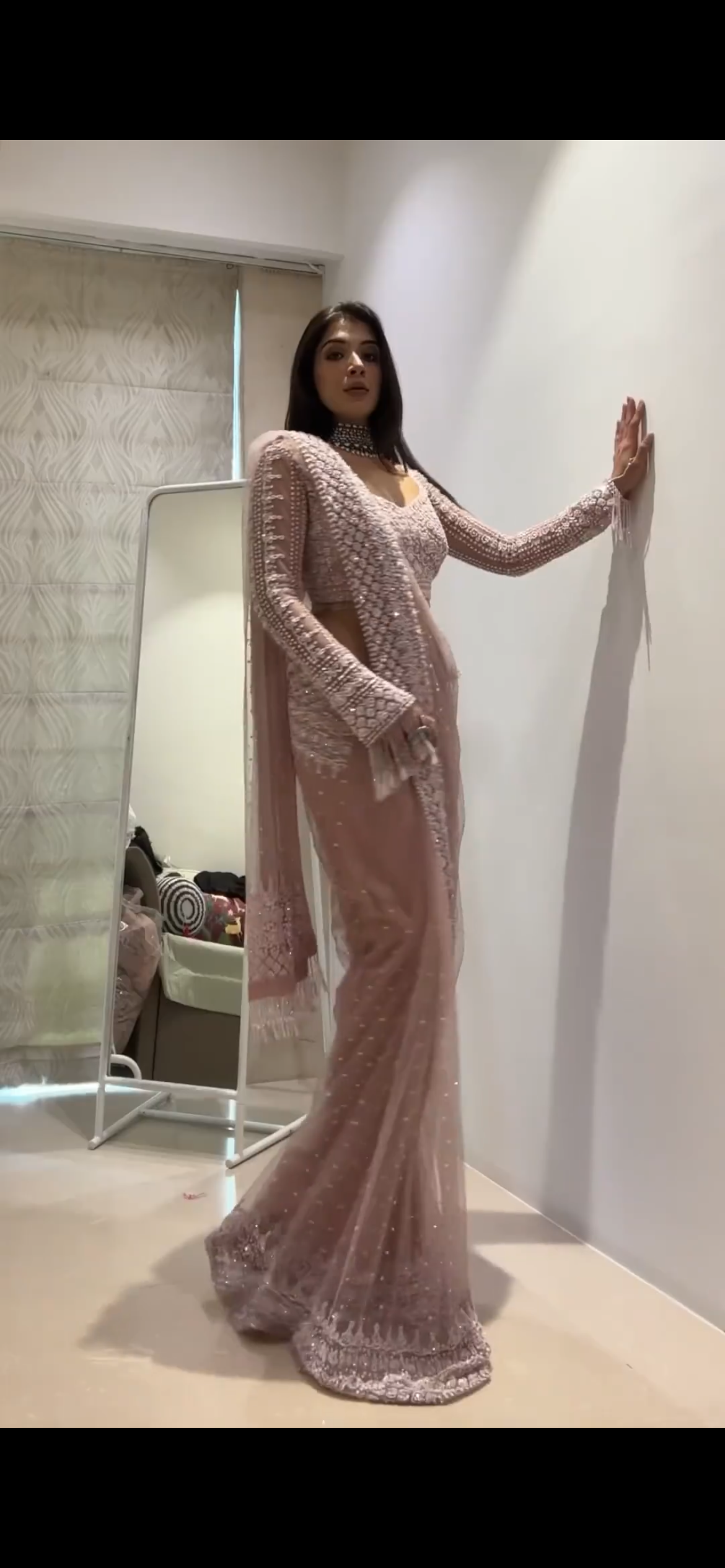 New Designer Saree Embroidery Work Wearing Party or Wedding Function