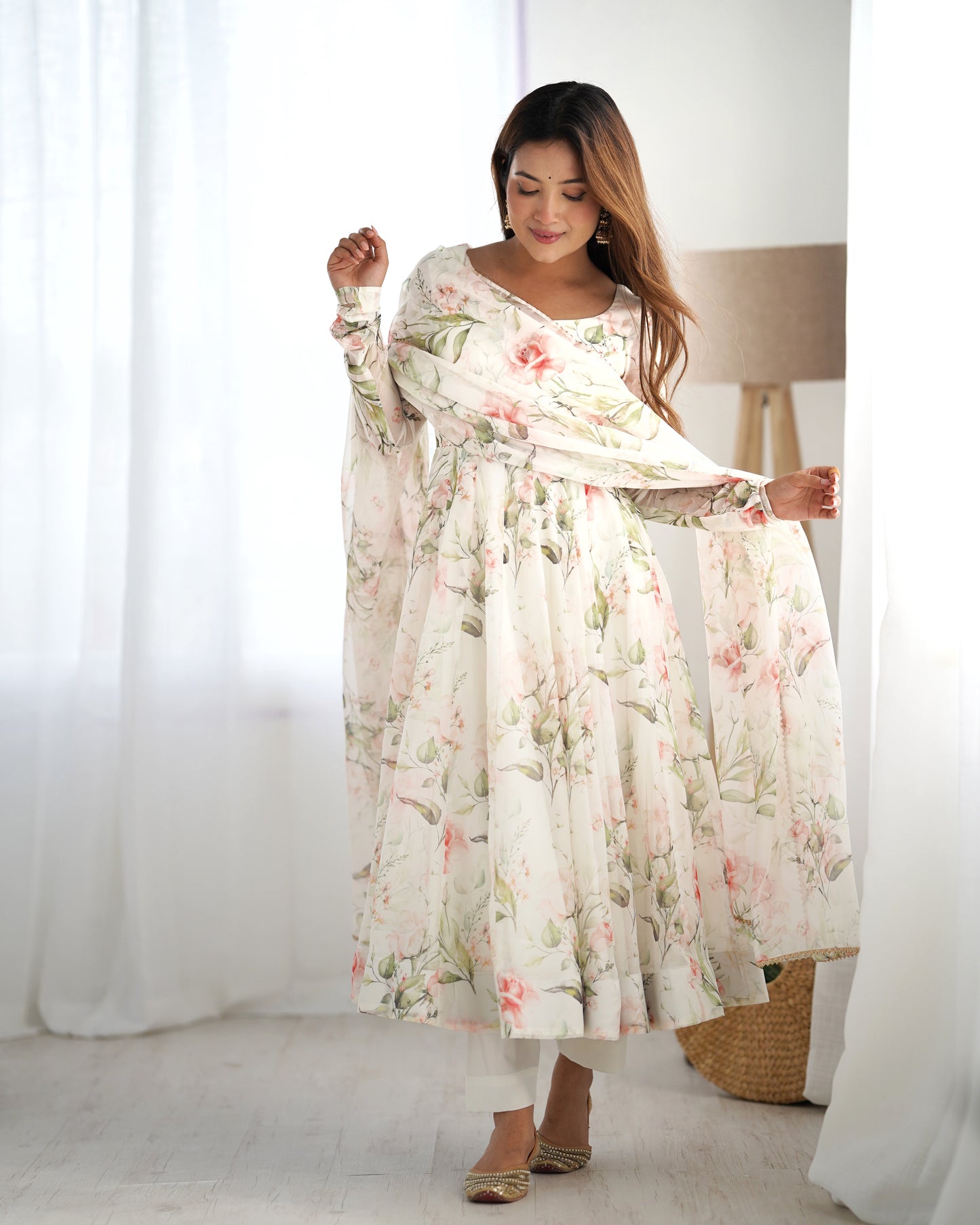 Wedding Wear & Festive Wear Digital Print Fully Stiched Anarkali Dress