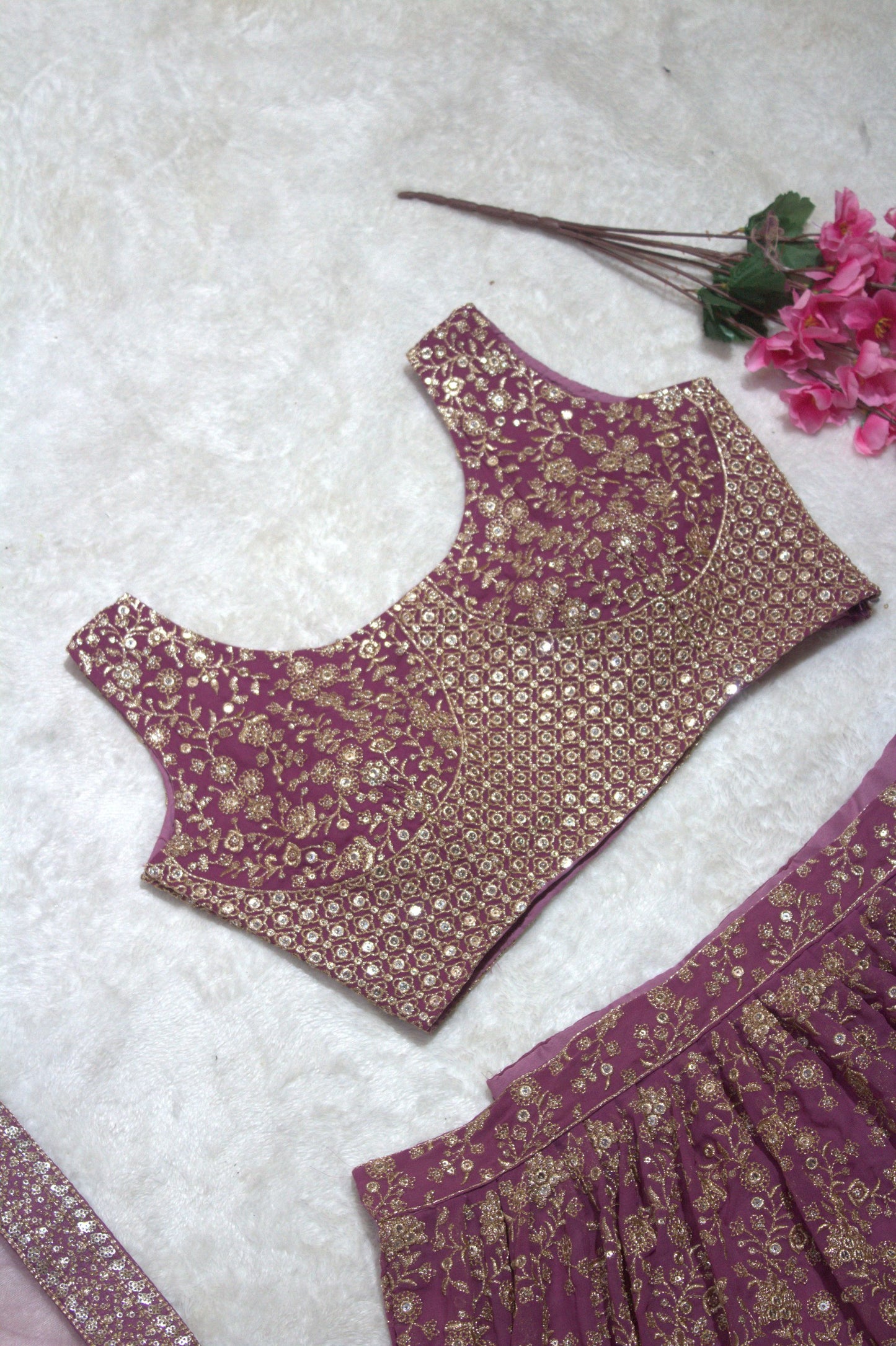 Onion Glow – Designer Lehenga Choli for Special Occasions