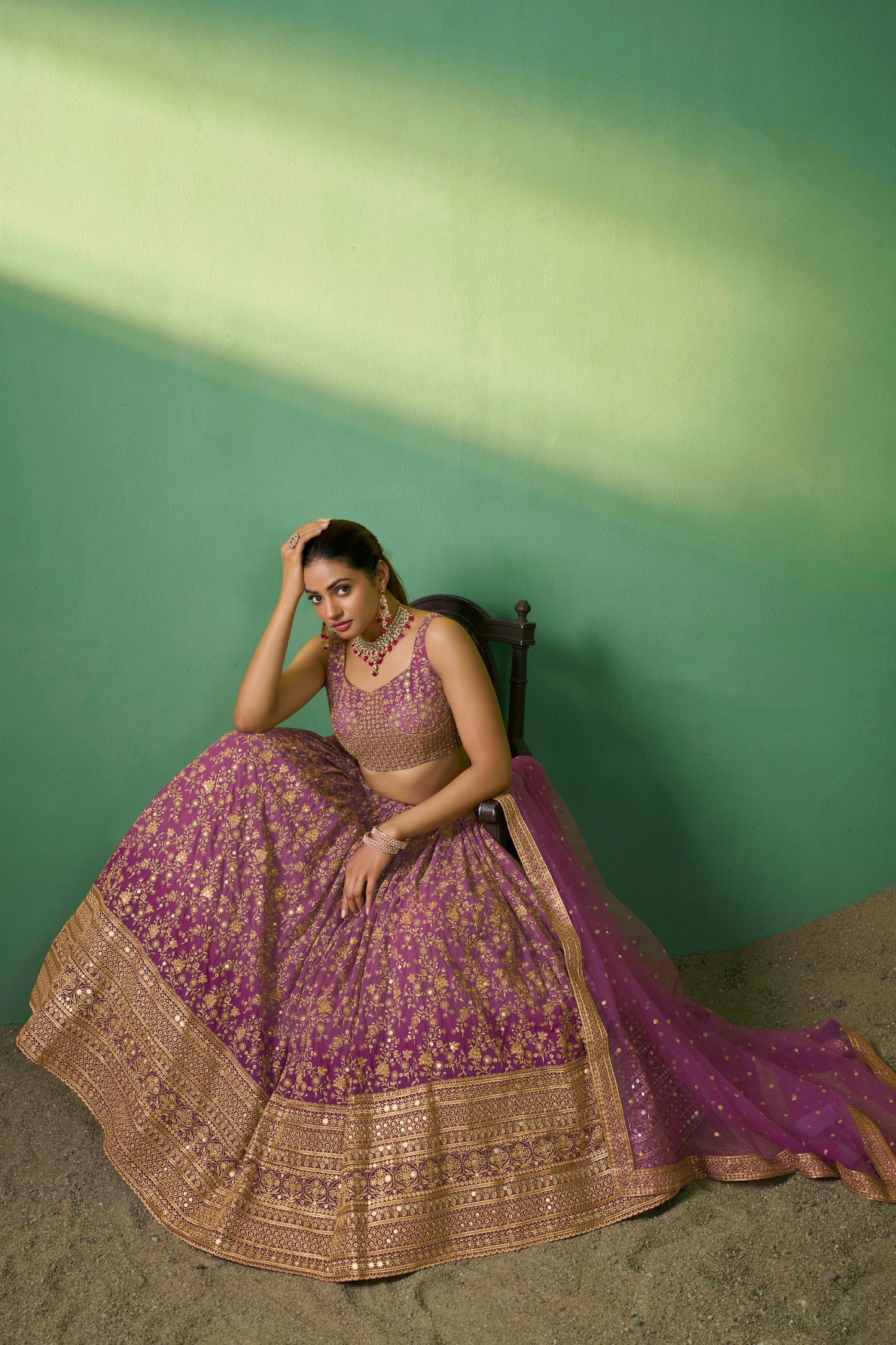 Onion Glow – Designer Lehenga Choli for Special Occasions