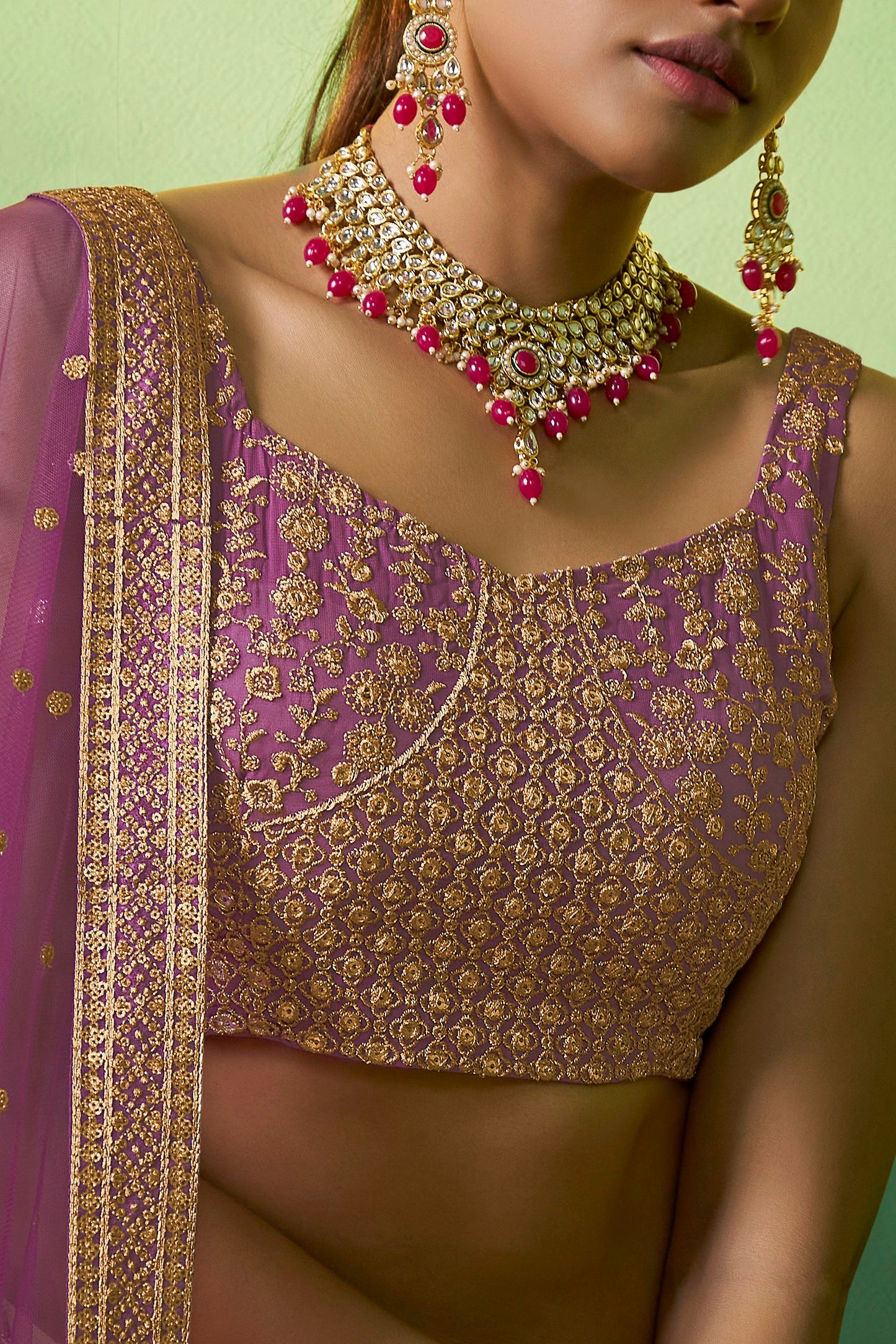 Onion Glow – Designer Lehenga Choli for Special Occasions