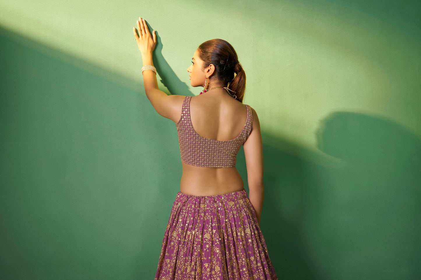 Onion Glow – Designer Lehenga Choli for Special Occasions