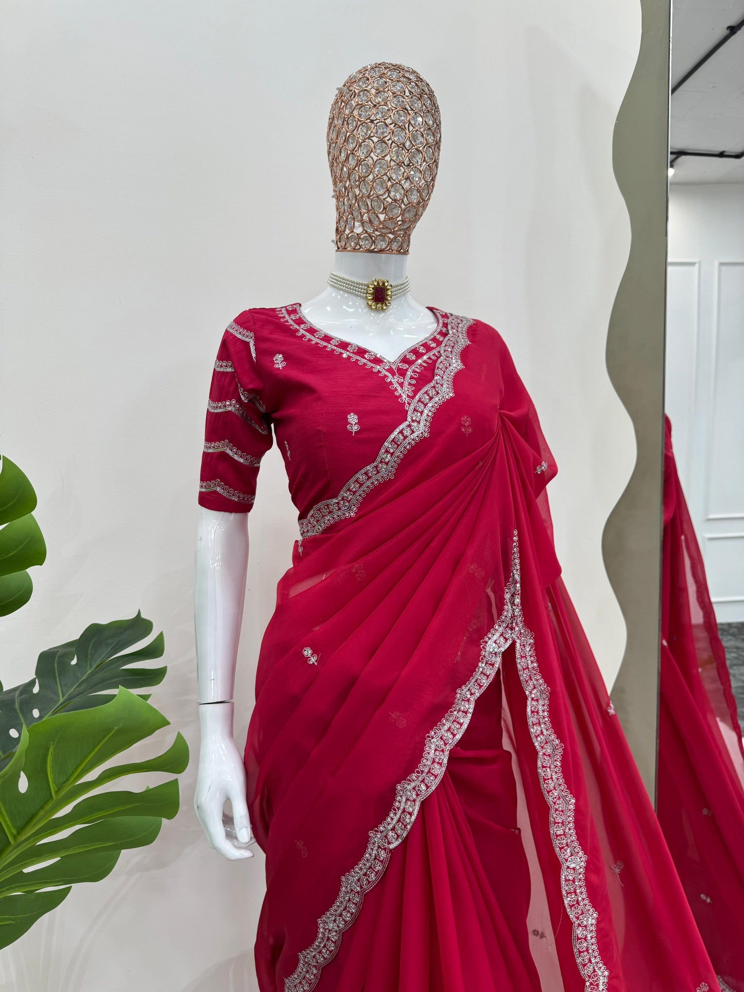 Pink Tubby Silk Occasion Wear Saree