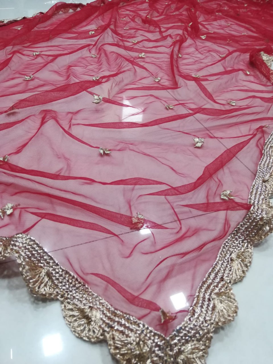 Amazing Red Georgette Sequence Embroidary Worked Lehenga Choli
