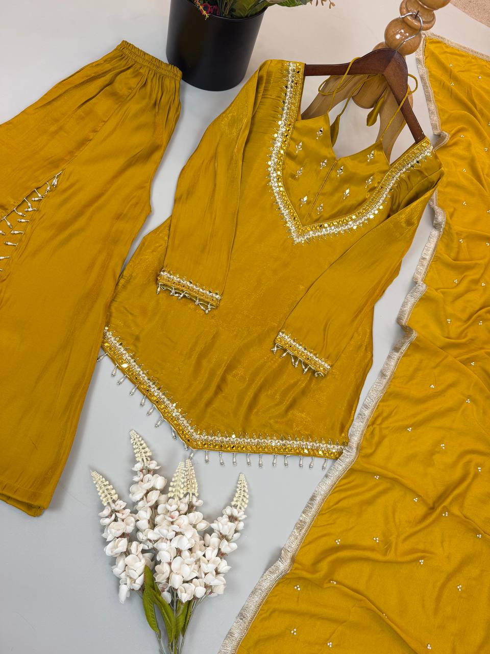 Festive Party Wear 3-Piece Suit Set