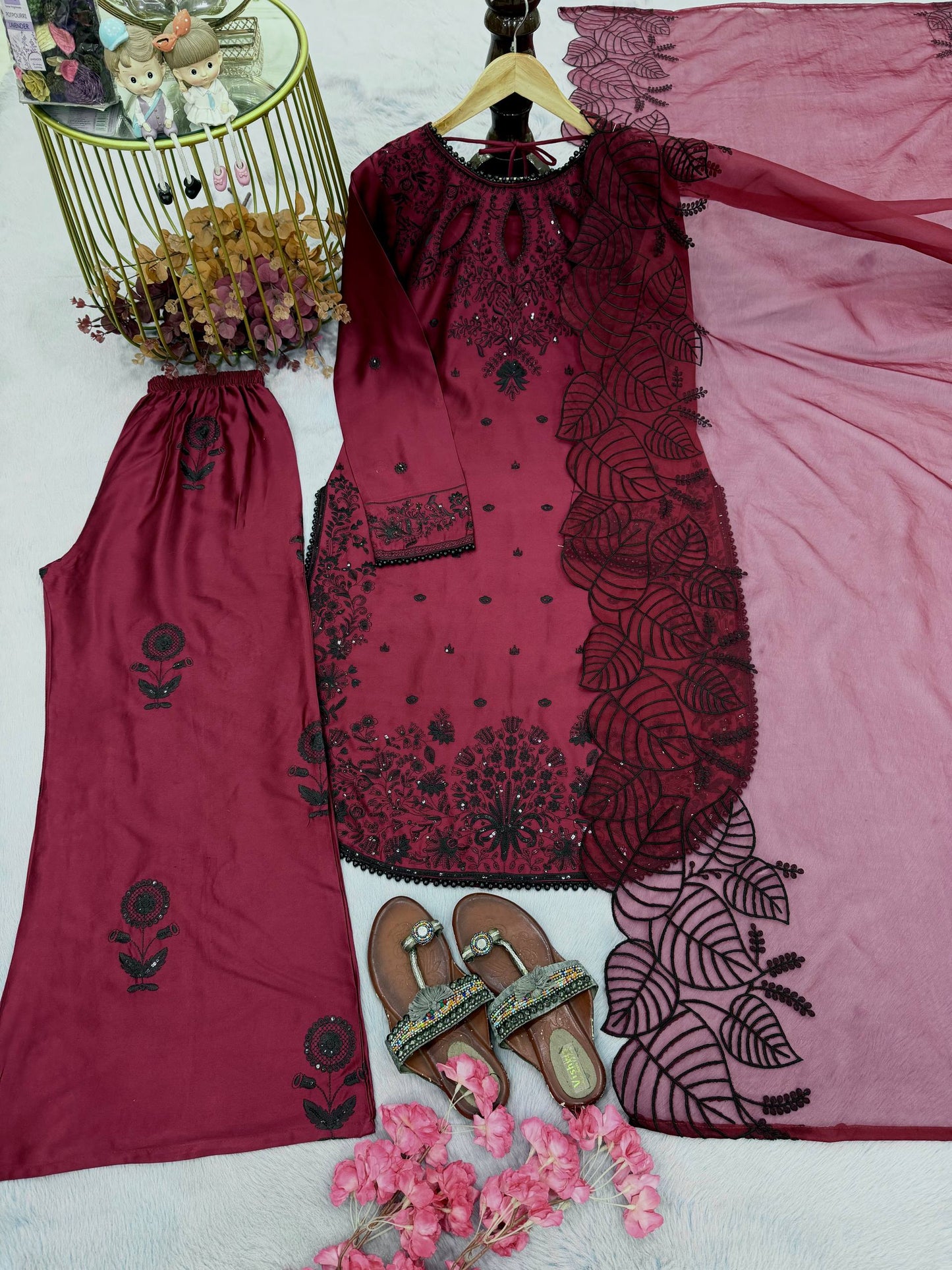 Women's New Trendy Stylish Kurta Sharara Set for Women