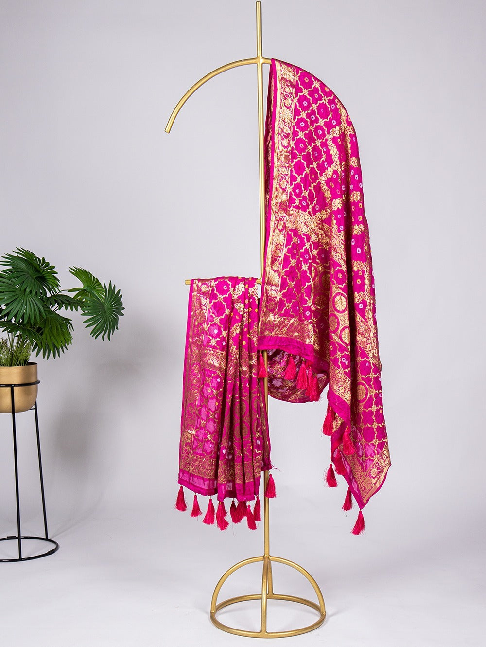 Perfect Pink Color Bandhej Print Dupatta