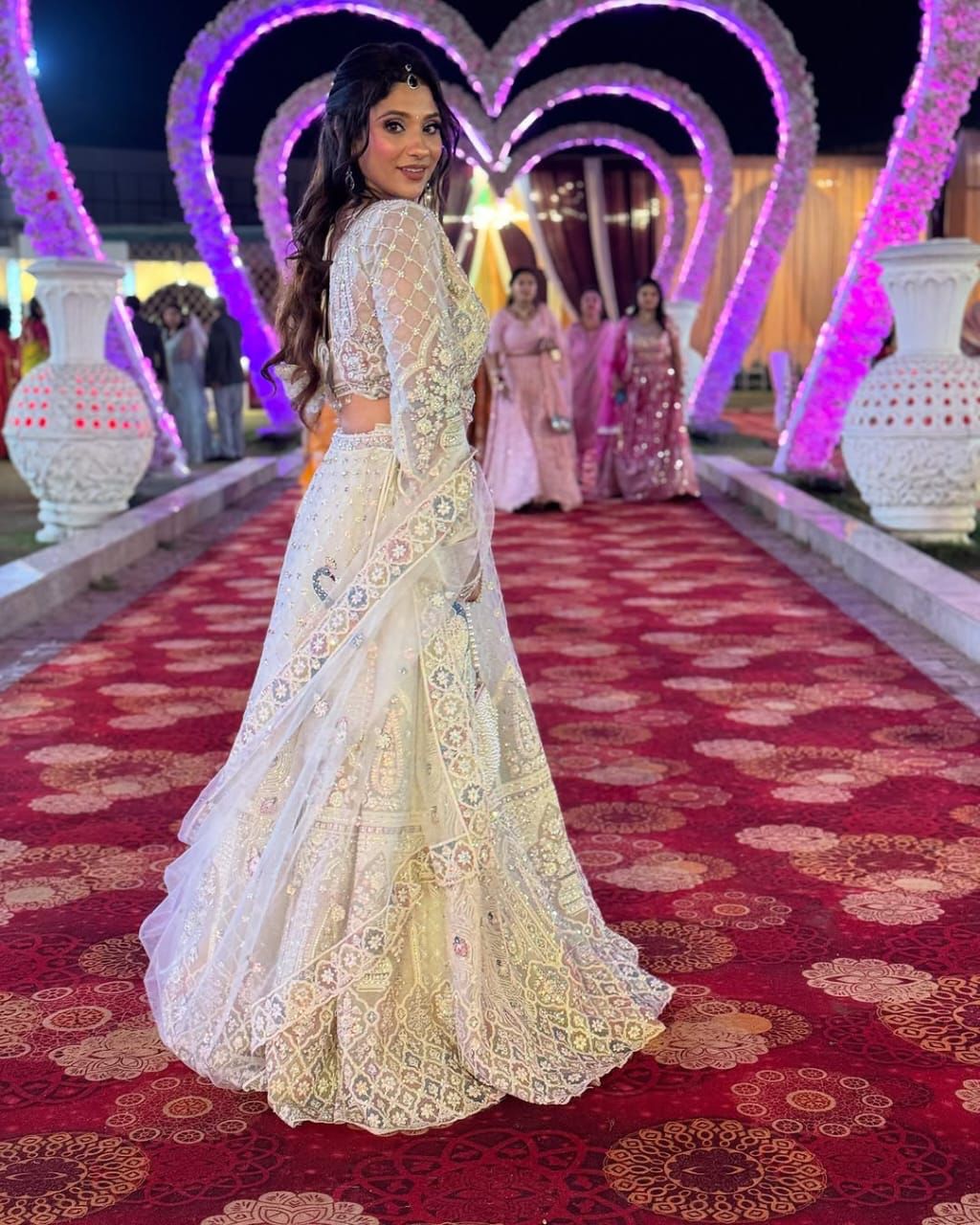 White Color Soft Net Sequence Work Lehenga Choli