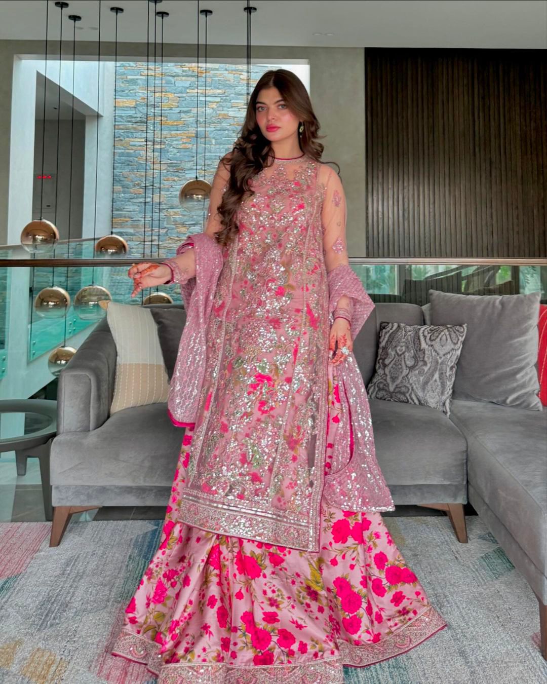 Party Wear Skyblue Soft Georgette Embroidered Work Readymade Gown