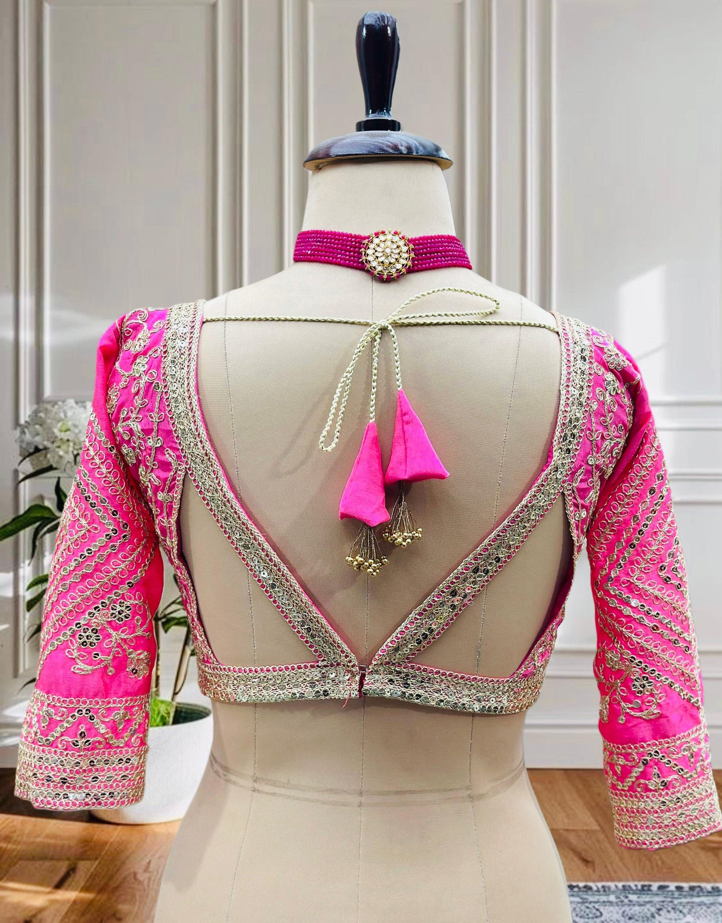 Women's Pink Color Chinon Silk Sequence Coding Work Lehenga Choli