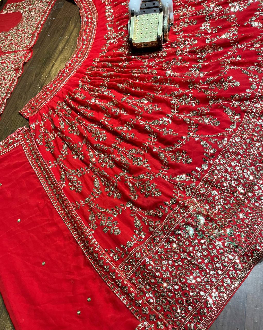 Party Wear Georgette Sequence Work Lehenga Choli