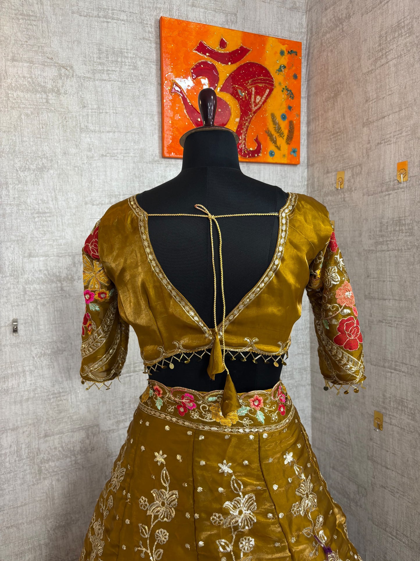 Mustard Color Jimmi Chu Silk Embroidered Lehenga Choli With Cancan