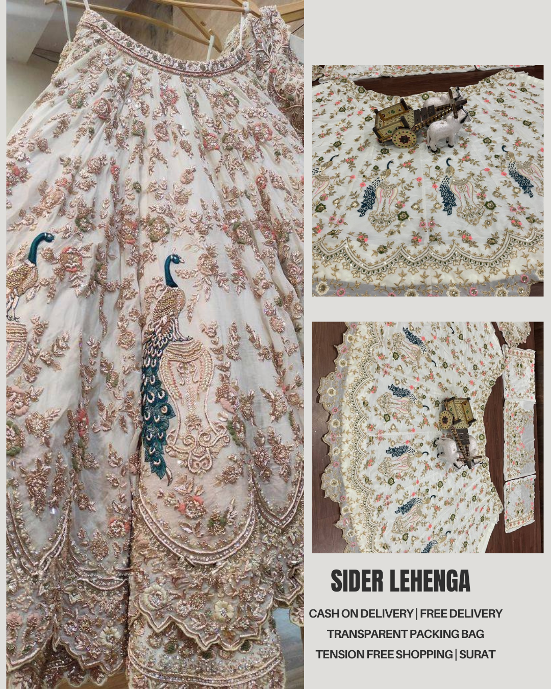 Wedding Wear Georgette Peacock Work Lehenga