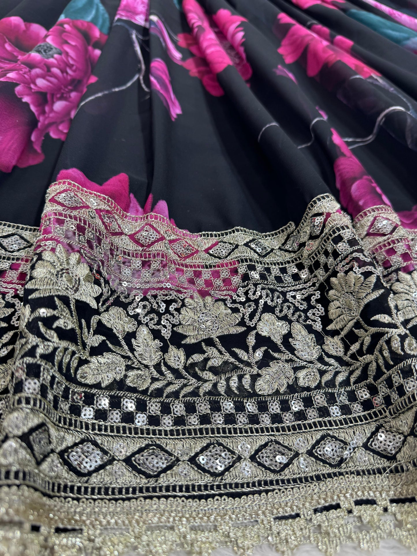 Party Wear Georgette Gown With Dupatta