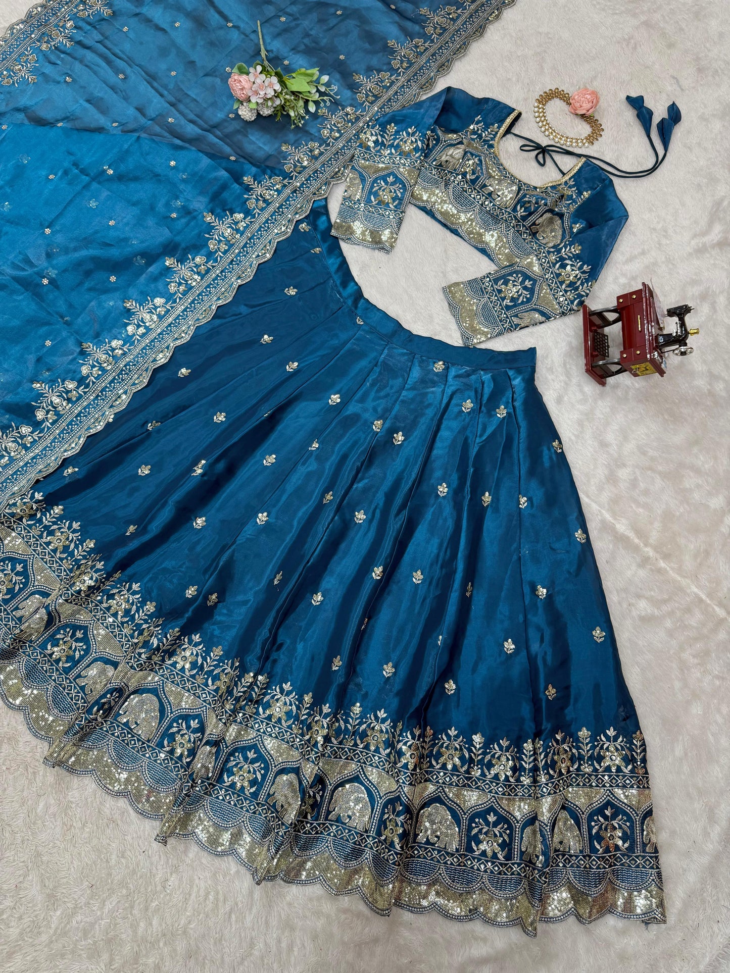 Rama Jimmi Chu Silk Embroidered Lehenga Choli