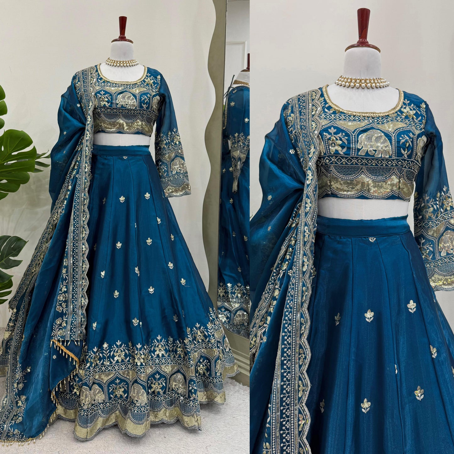 Rama Jimmi Chu Silk Embroidered Lehenga Choli