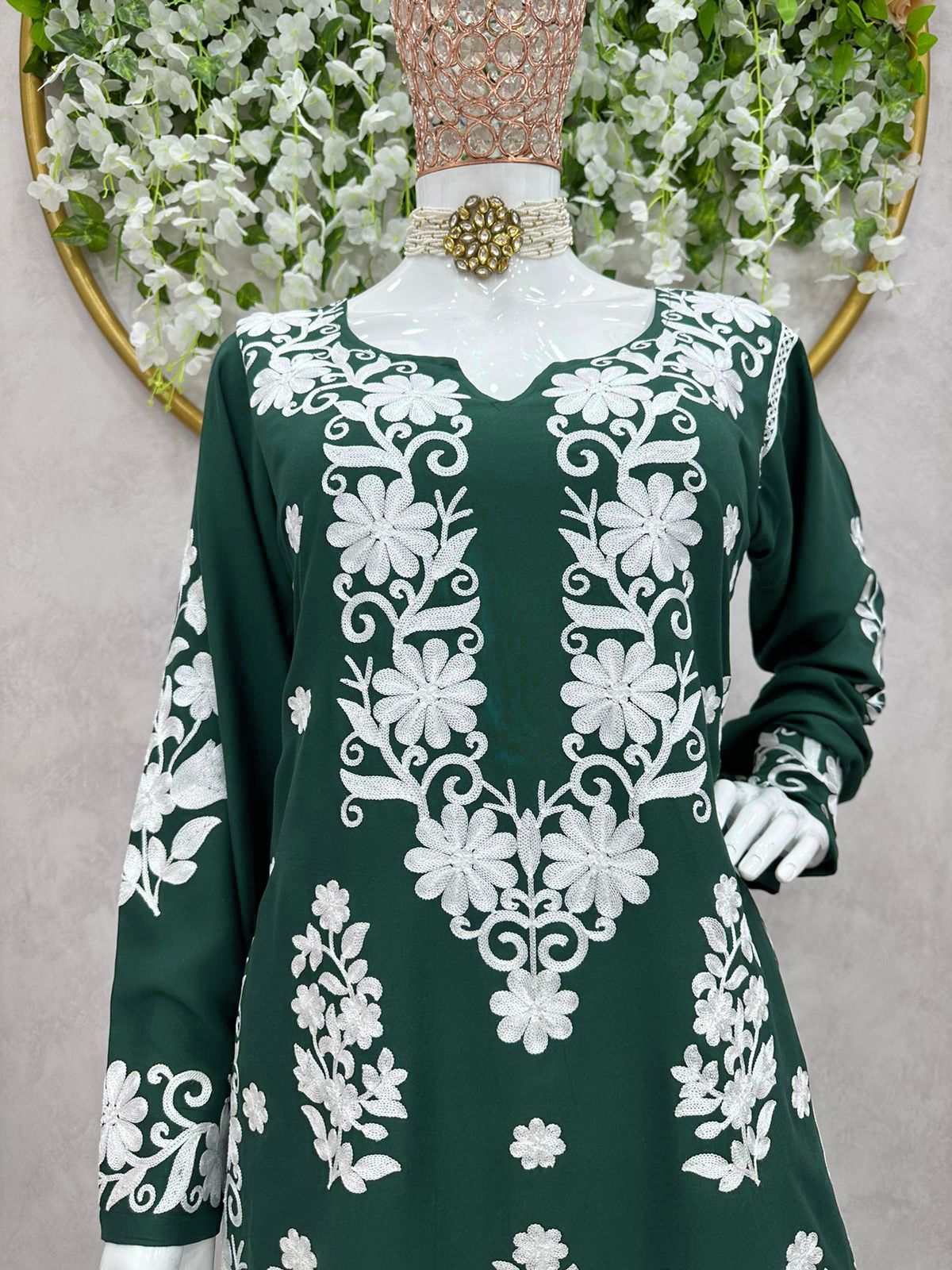 Amazing Thred Work Full Stiched Reyon Salwar Suit