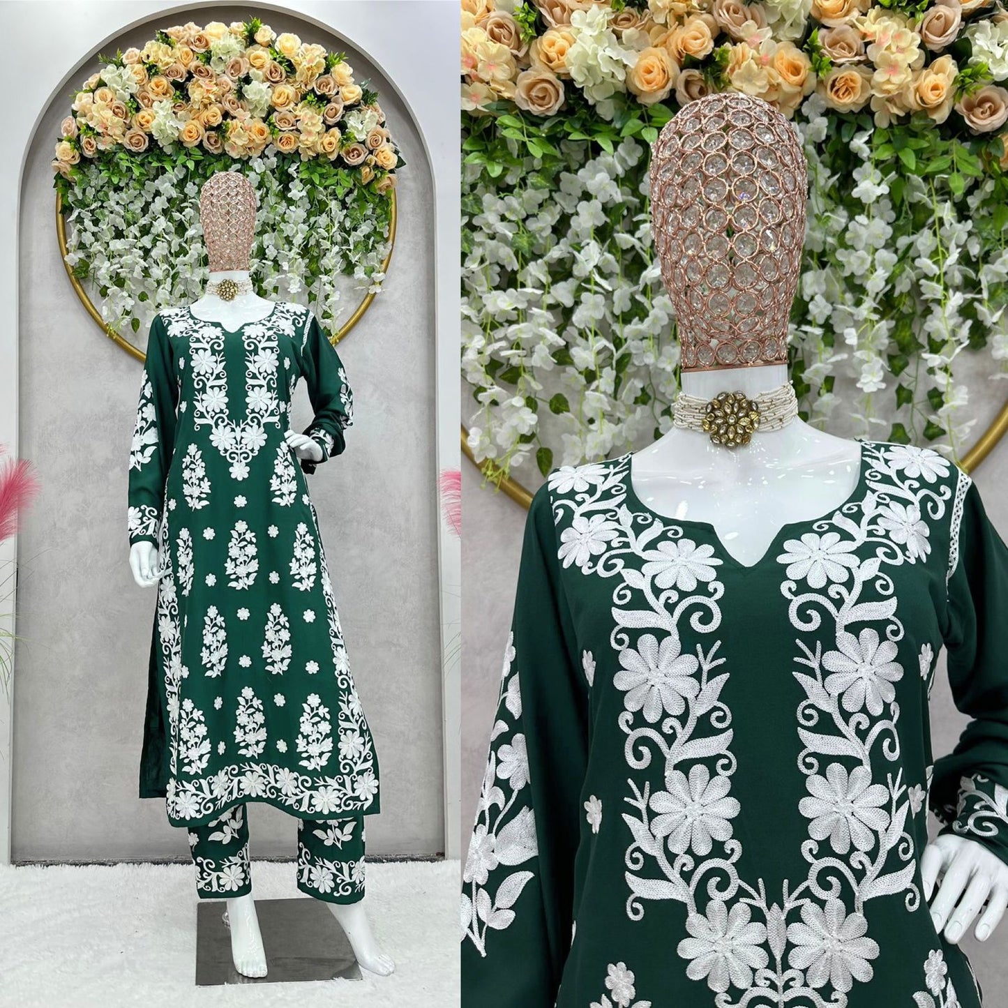 Amazing Thred Work Full Stiched Reyon Salwar Suit