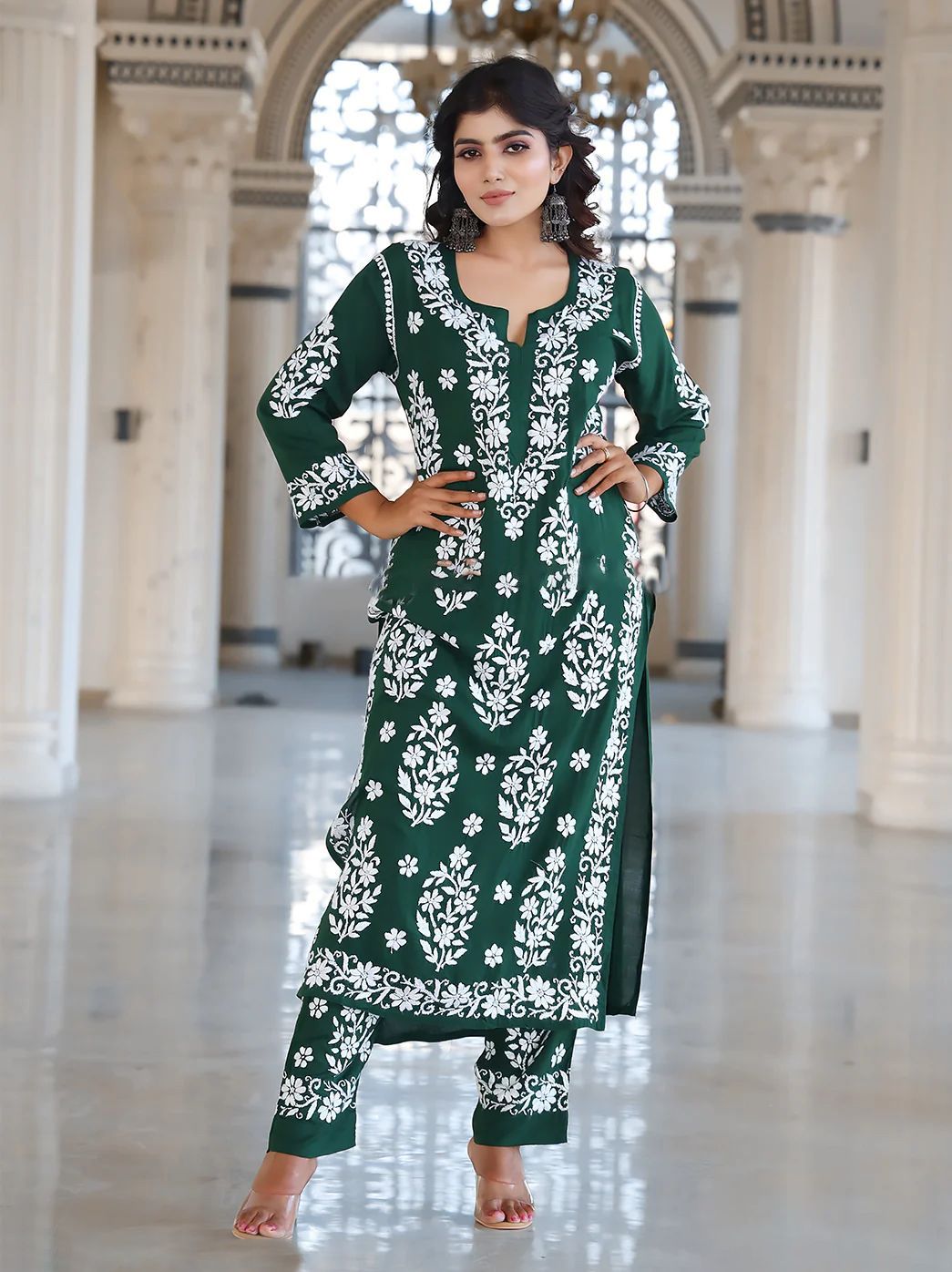 Amazing Thred Work Full Stiched Reyon Salwar Suit