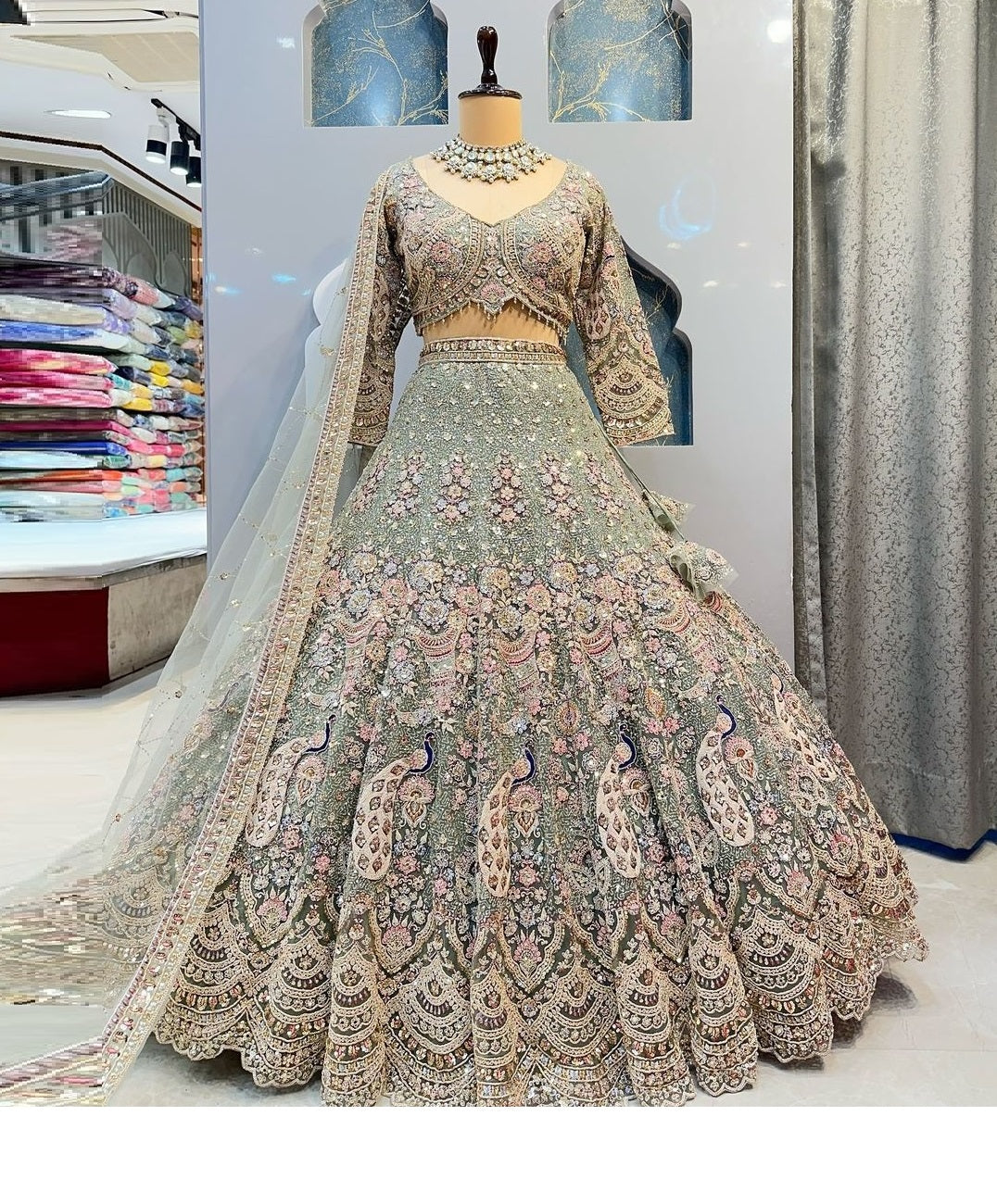 Pink Color Soft Net Coding Embroidered Work Lehenga Choli