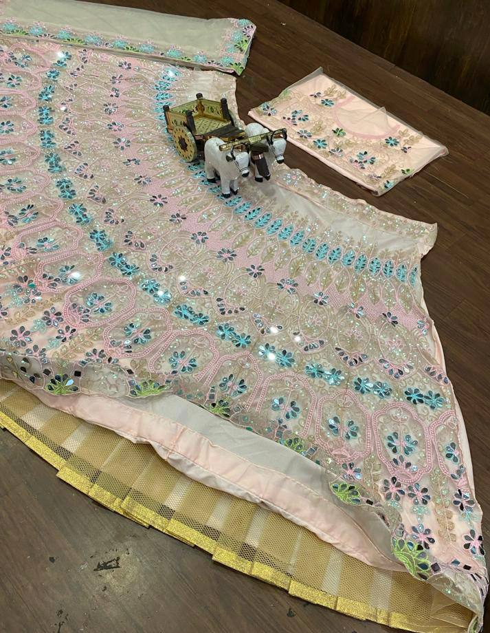 Real Mirror Work Heavy Lehenga Choli For Wedding Wear