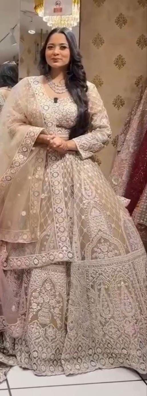 Party Wear Soft Net Sequence Work Lehenga Choli