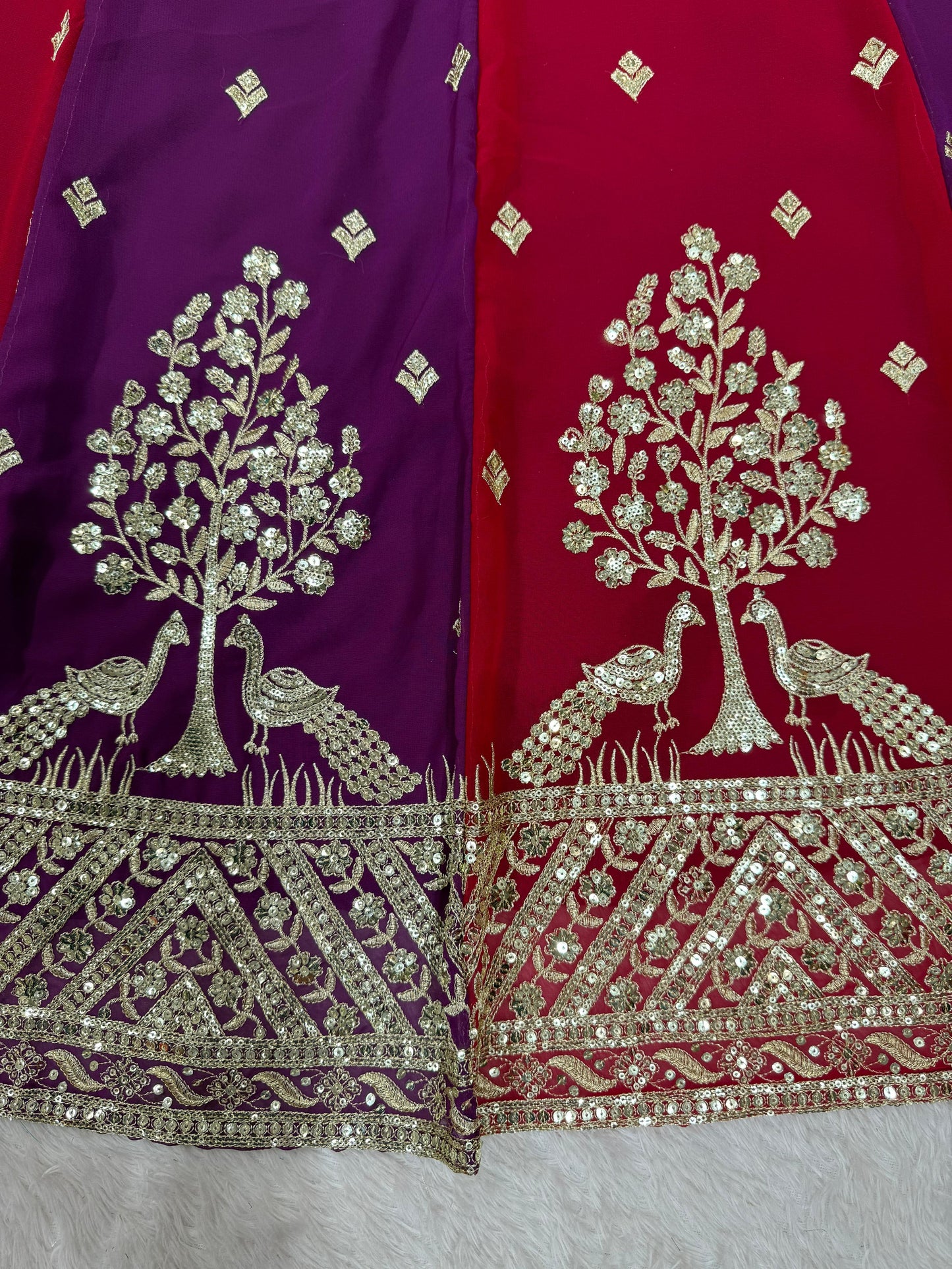 Multi Kali Georgette Sequence Work Lehenga Choli