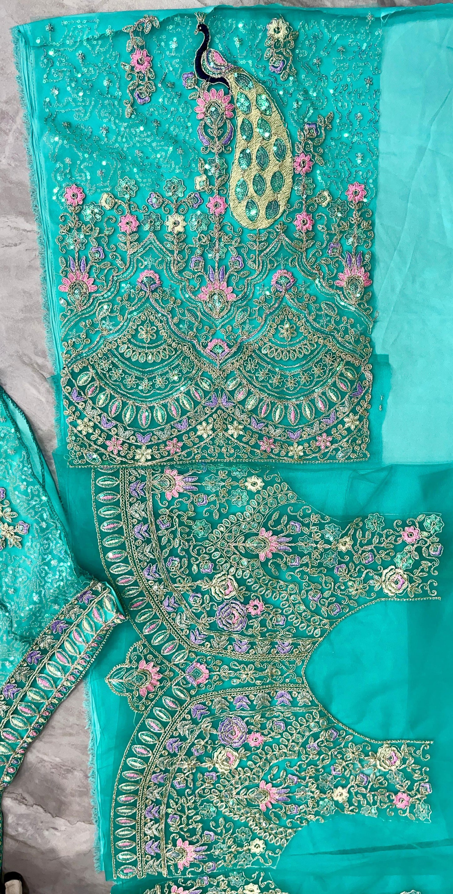 Function Wear Soft Net Coding Work Lehenga Choli
