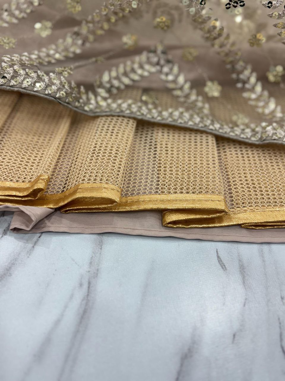 Wedding Wear Organza Silk Thread Embroidered Work Lehenga Choli