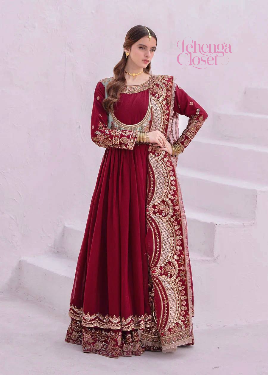 Fully Stitched Georgette Sequence Work Double Layer Gown With Dupatta