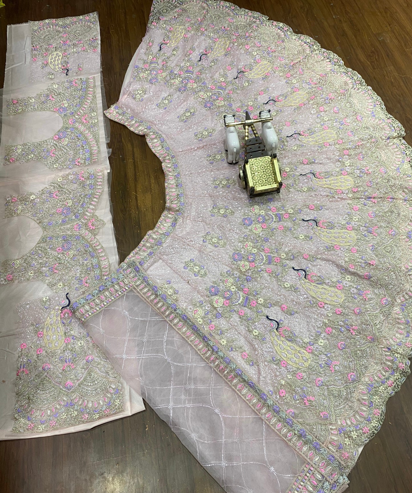 Wedding Wear Soft Net Coding Work Lehenga Choli