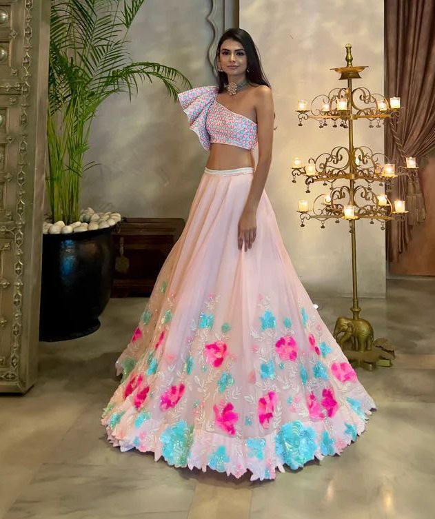 Floral Work Lehenga Choli