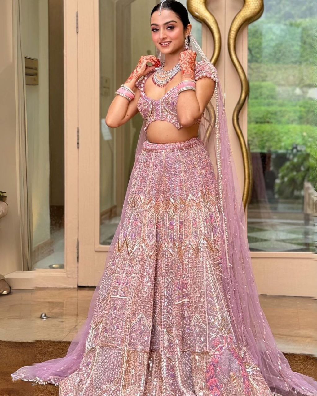 Designer Pink Color Kasturi Silk Lehenga Choli
