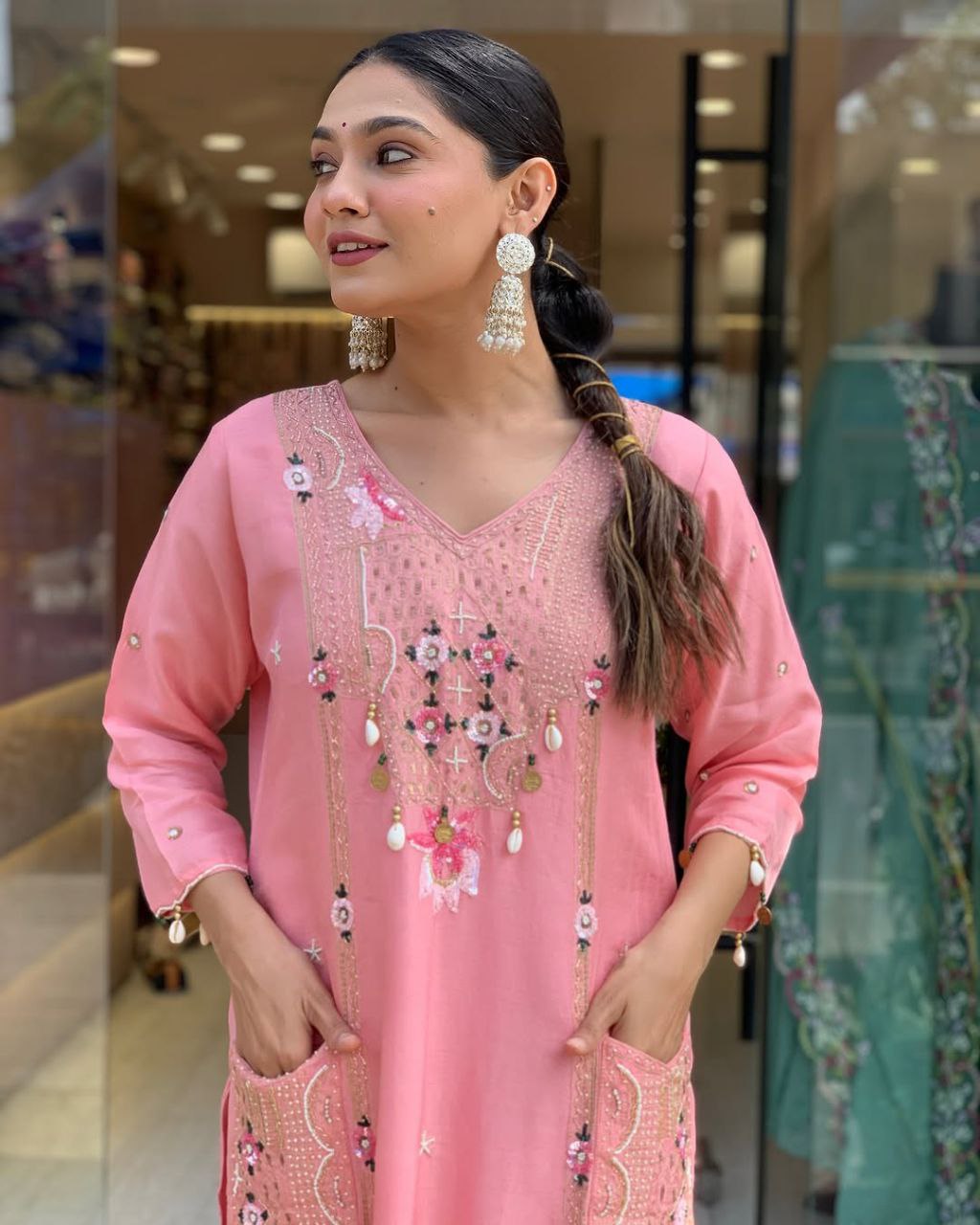 Desiger All Over Hand Work Kodi Latkan Dress Set