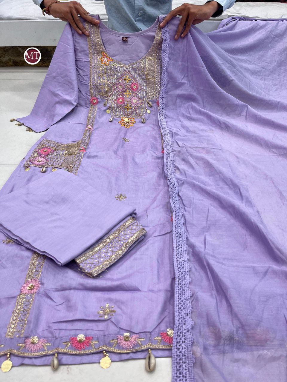 Desiger All Over Hand Work Kodi Latkan Dress Set
