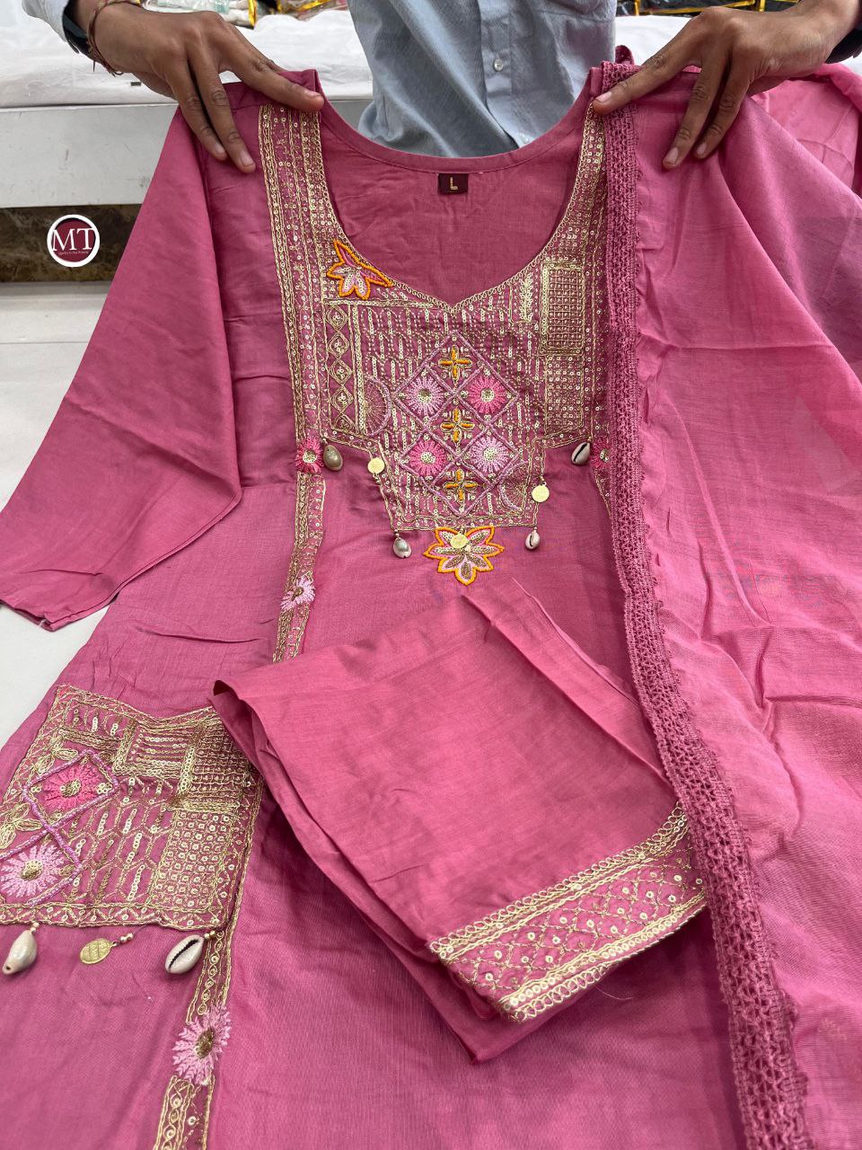 Desiger All Over Hand Work Kodi Latkan Dress Set