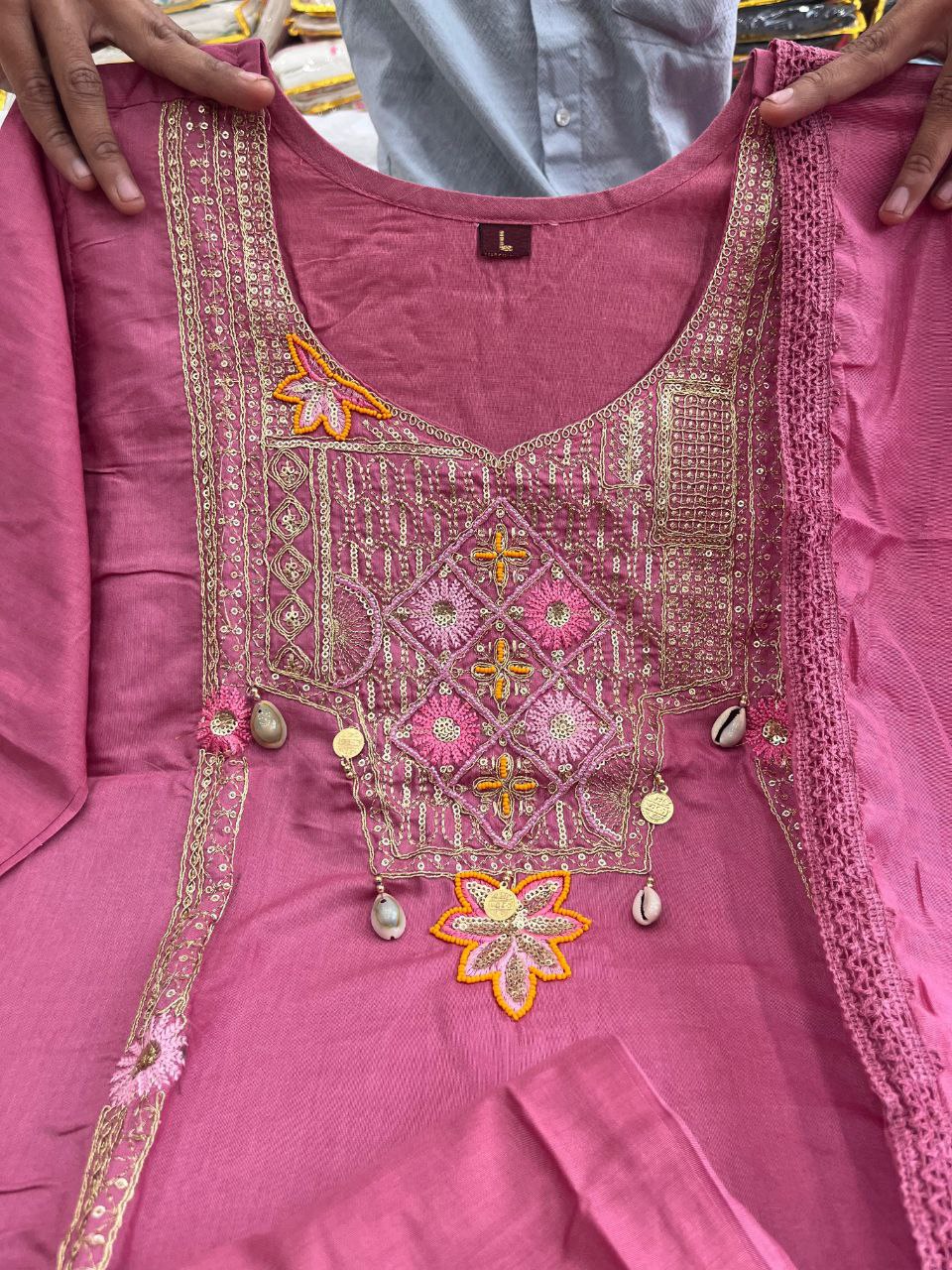Desiger All Over Hand Work Kodi Latkan Dress Set
