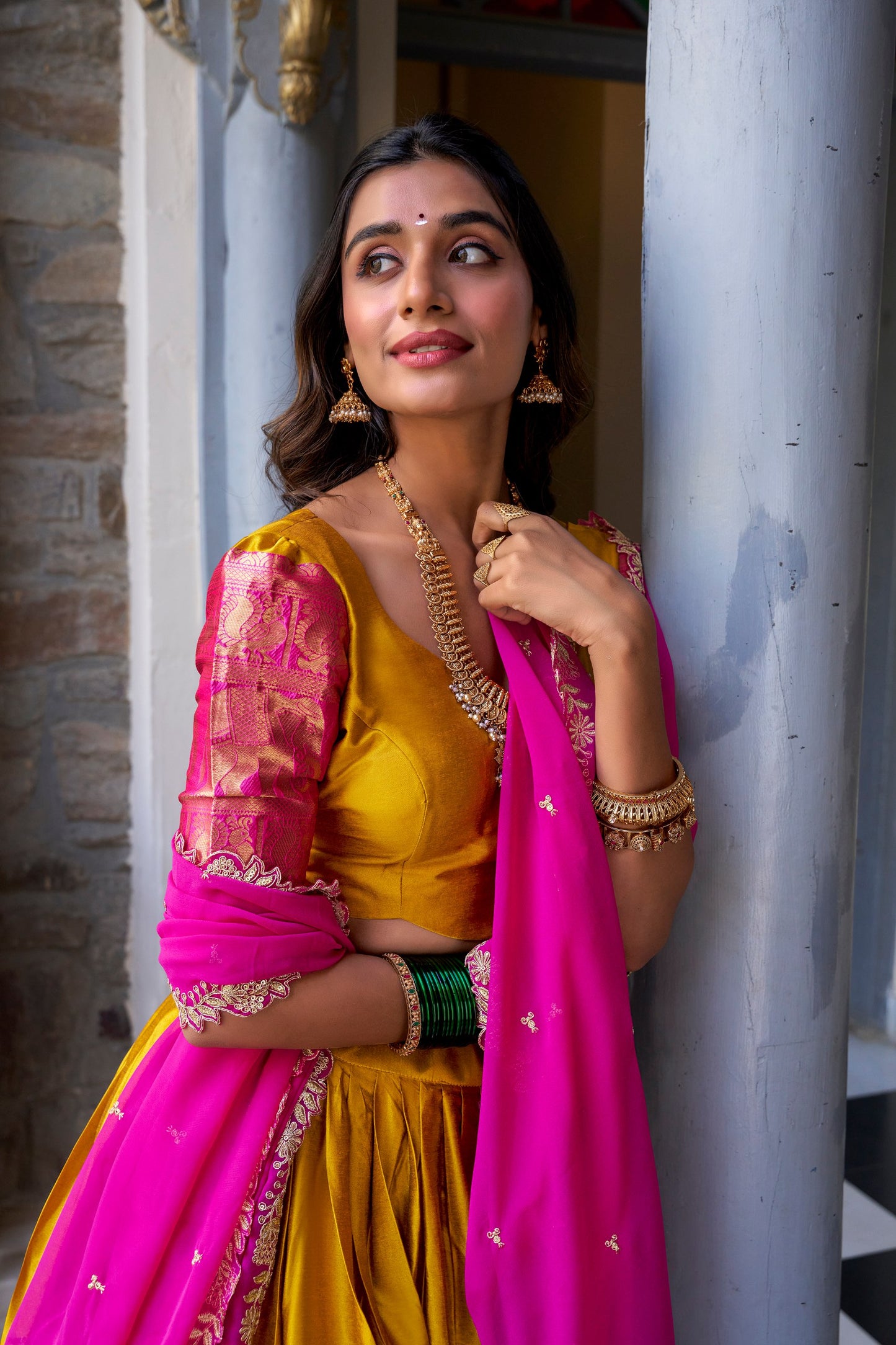 South Indian Narayan Pattu Wedding Wear lehenga Choli