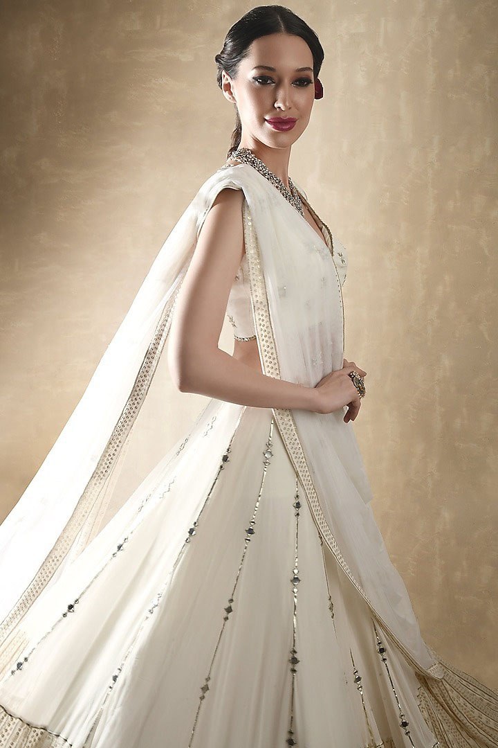 Wedding Wear Embroidary And Sequence Worked Georgette Lehenga Choli
