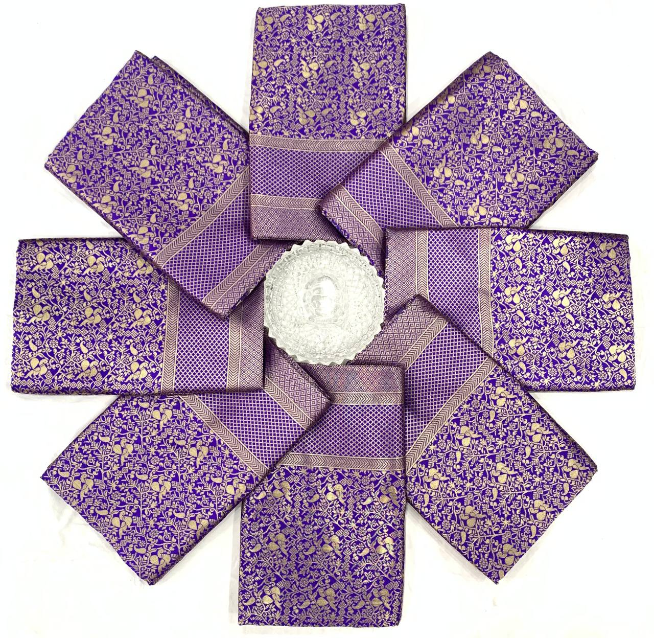 Purple Soft Lichi Silk Trending Saree