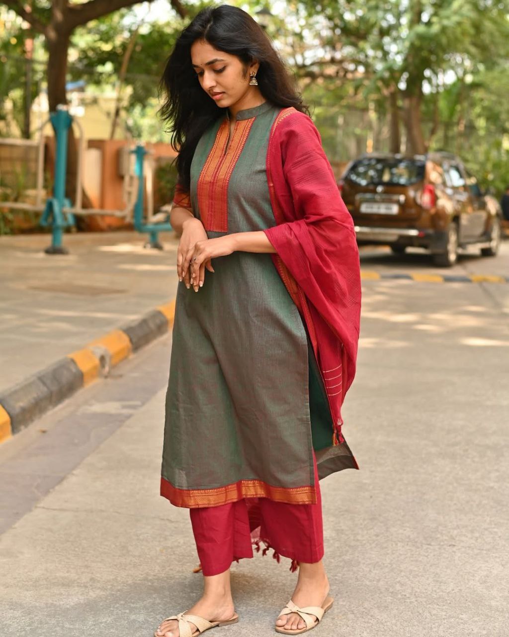 Daily Wear Pure kanchi Cotton Dress