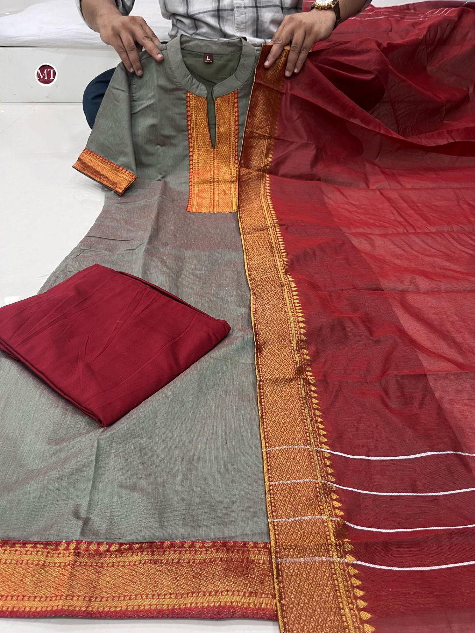 Daily Wear Pure kanchi Cotton Dress