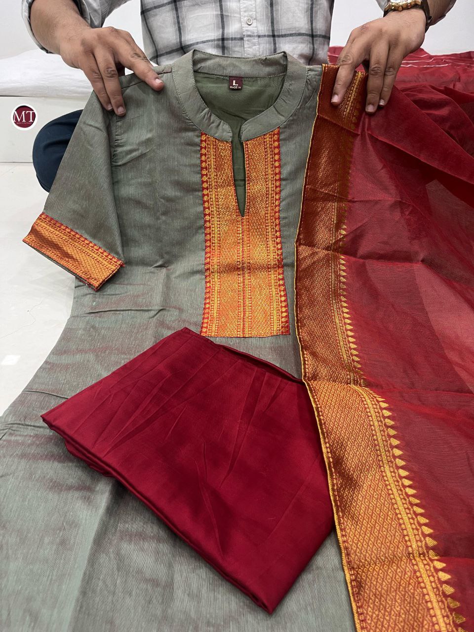 Daily Wear Pure kanchi Cotton Dress