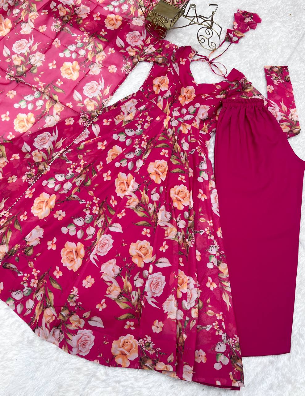 Wedding Wear & Festive Wear Digital Print Fully Stiched Anarkali Dress
