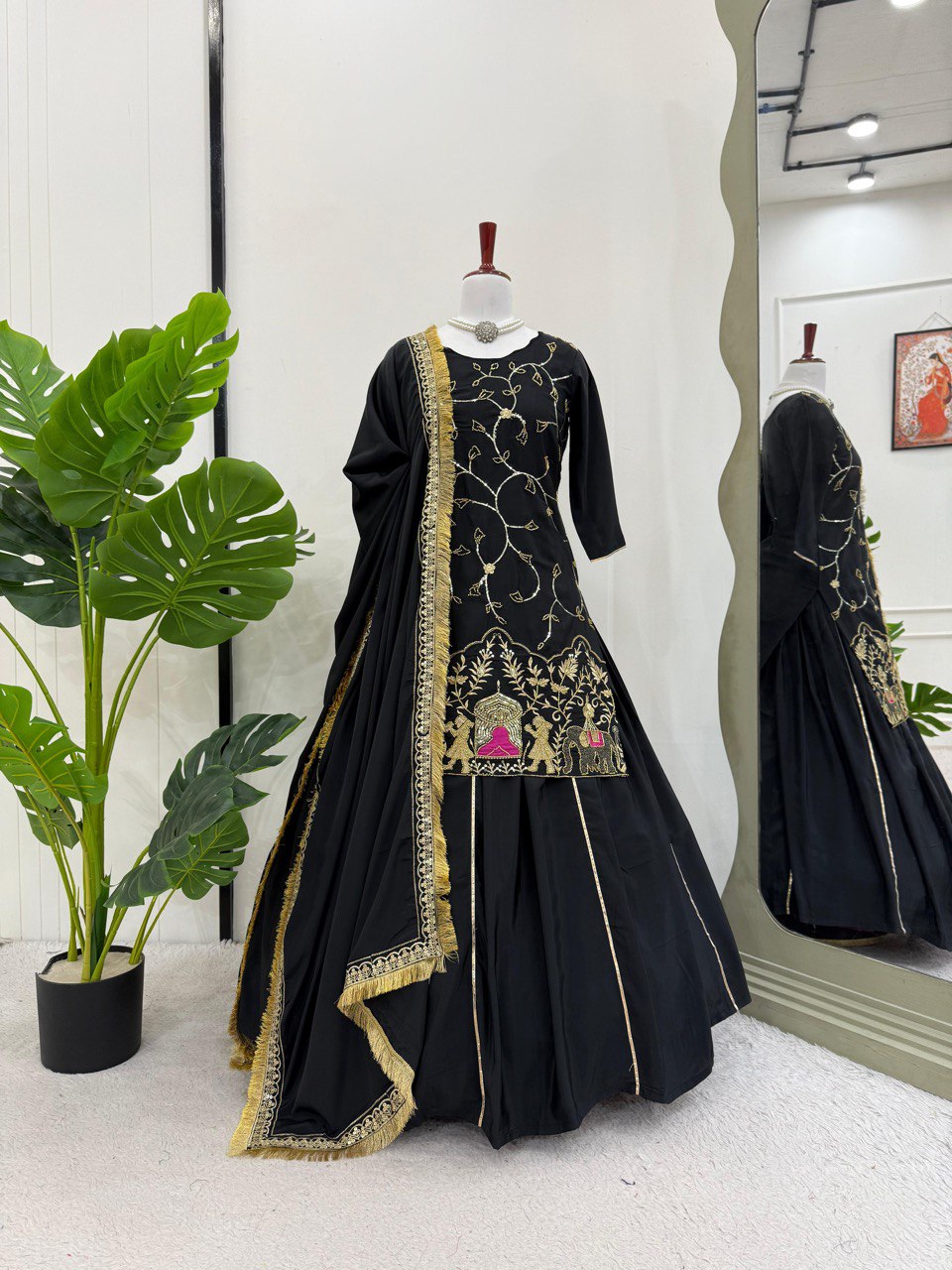Designer Fully Stiched Lehenga Top With Dupatta 3 Colours